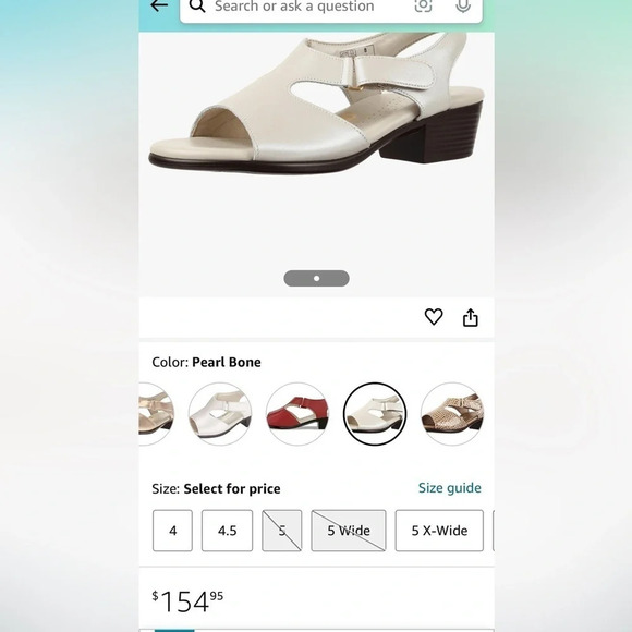 SAS sandals ,women size 10.5 Suntimer Pearl Cream colored,Velcro,comfy,1.5” heel - Picture 17 of 17